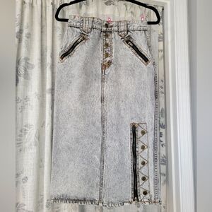 Vintage 90's Get Used Denim Skirt